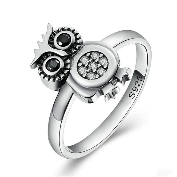 🔥 925 Silver Plated 3A CZ Cute Ring for Men Women FB16FA1042